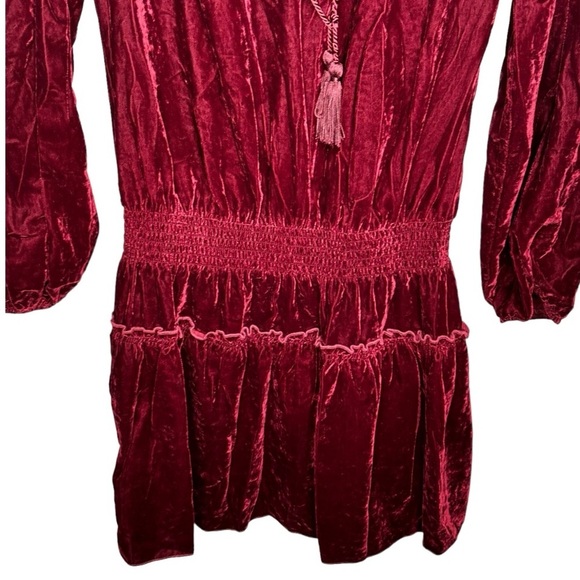 Ella Moss Red Velvet Dress - Picture 3 of 7